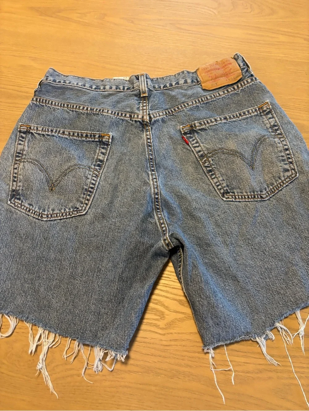 Levi's Men's Light Blue Cutoff Denim Shorts